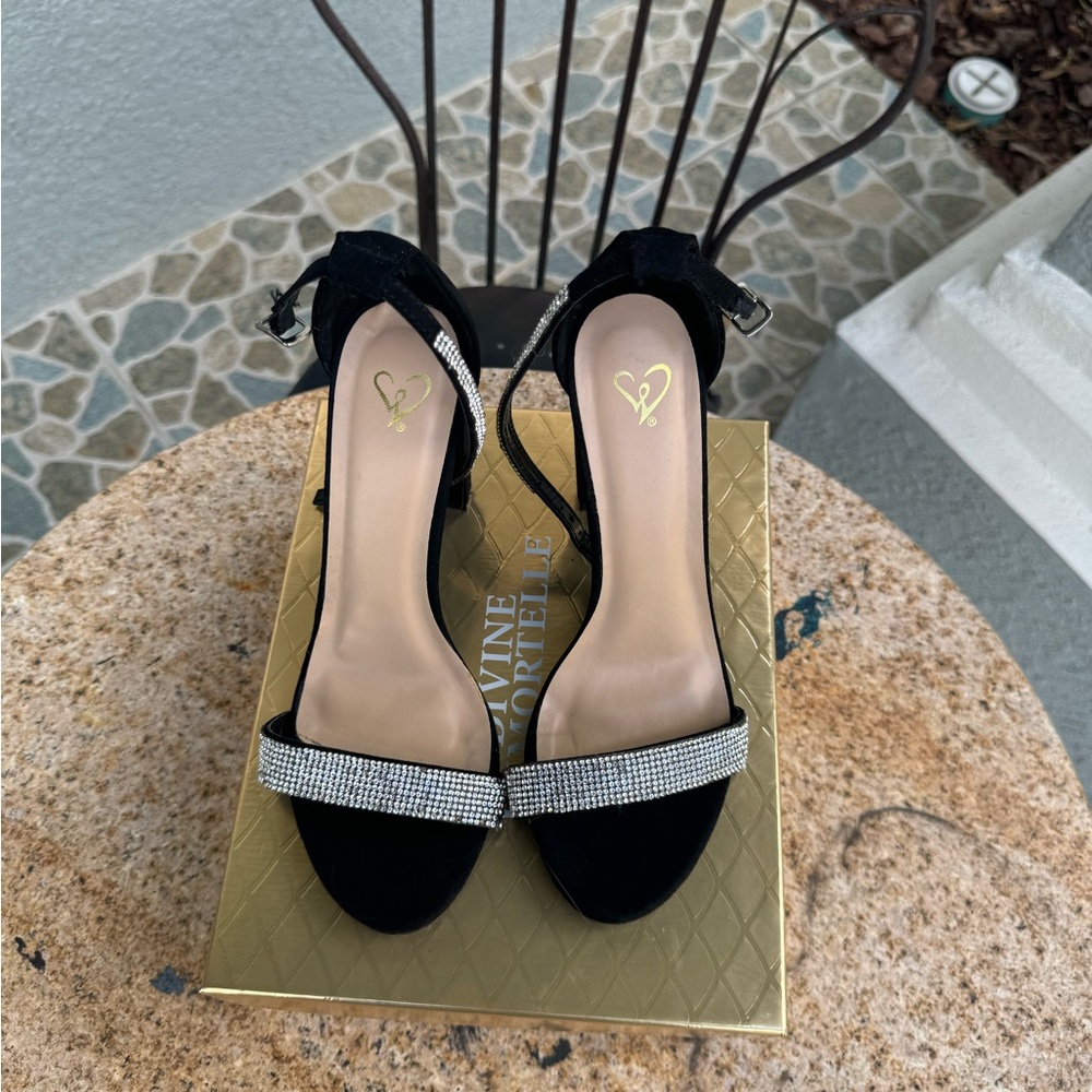 Black Rhinestone Heels - Picture 5 of 5